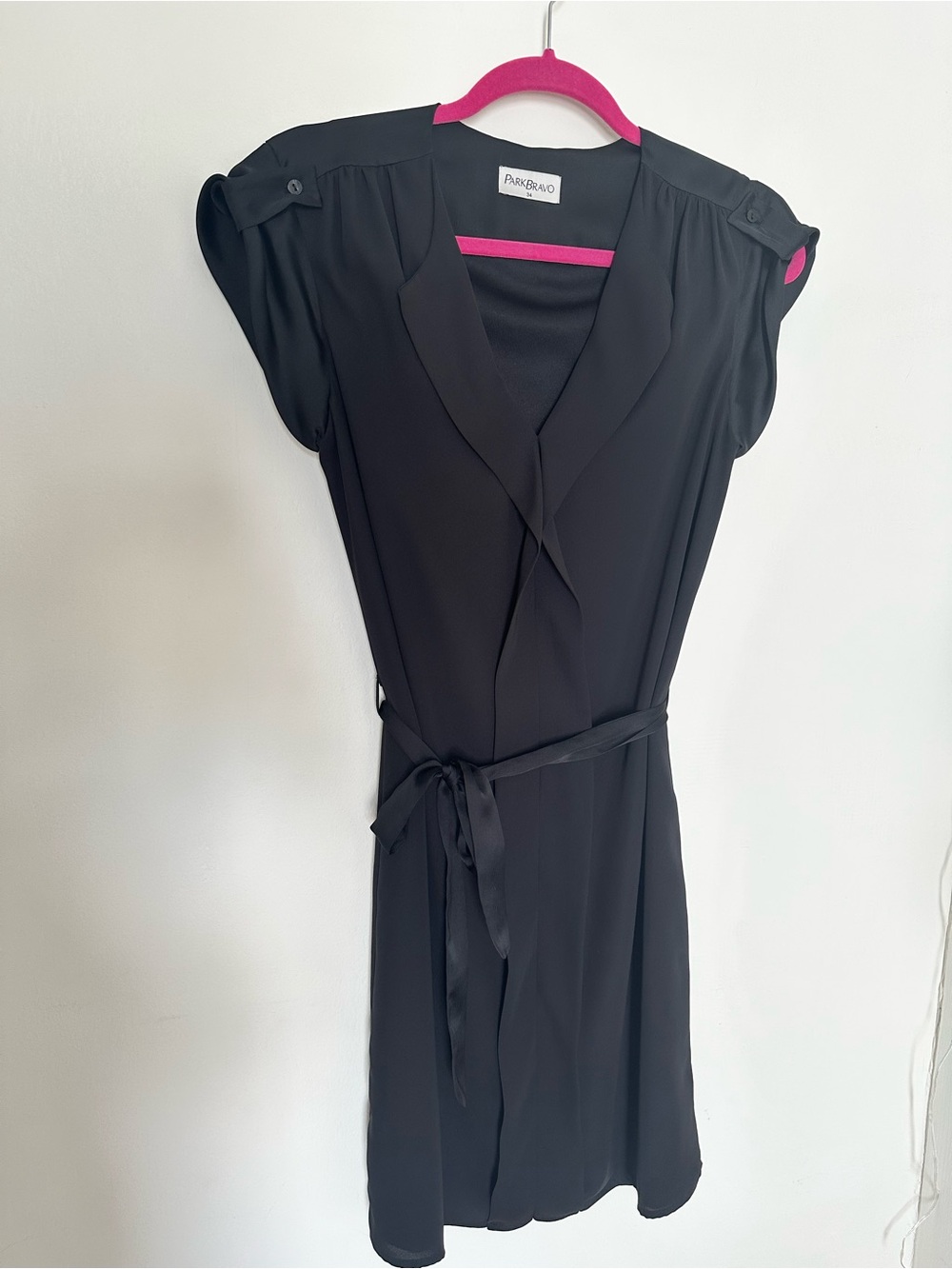 Black Wrap-Style Women's Dress